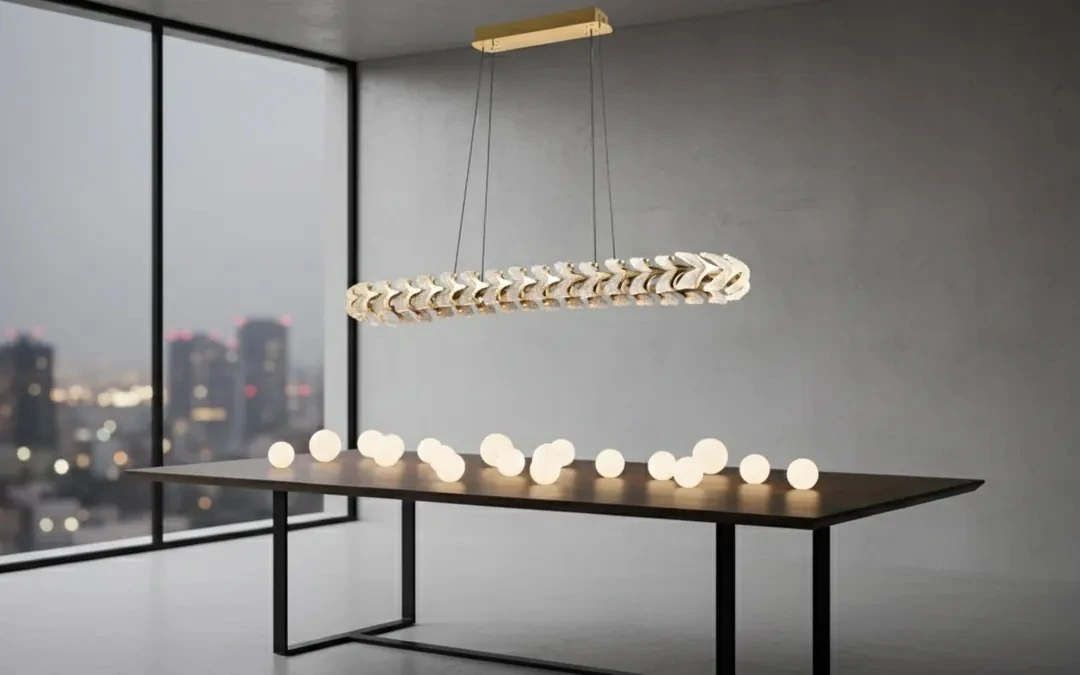 Masa Üstü Kristal Taşlı Avize Lüks Aydınlatma 