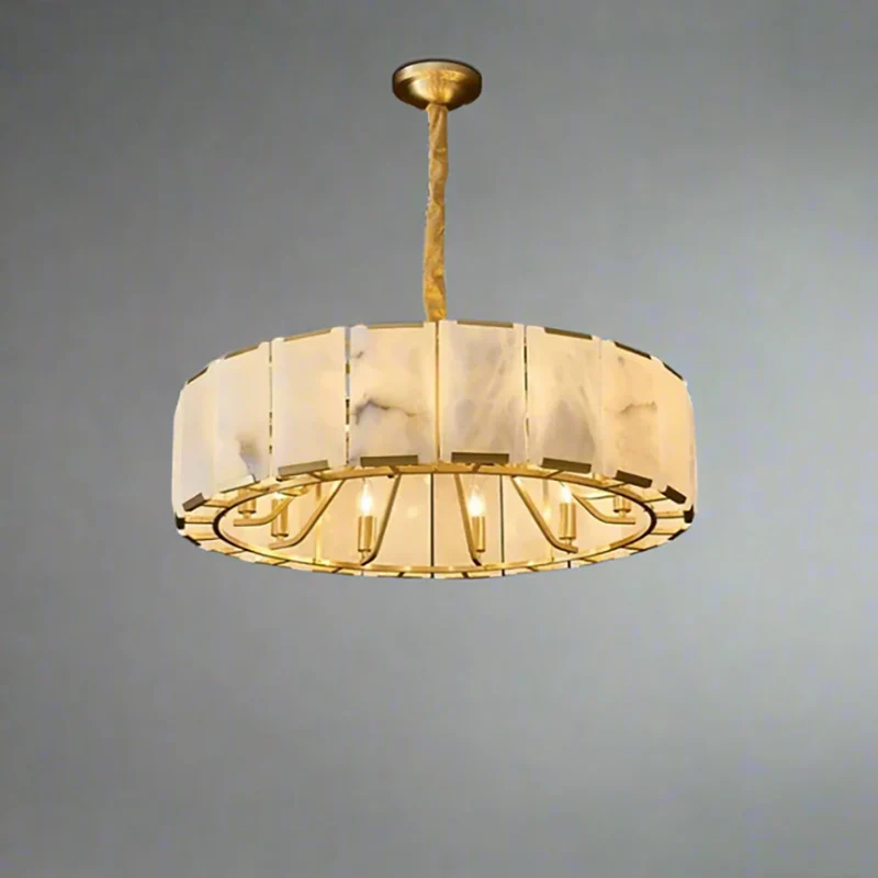 Mermer Avize Yuvarlak Salon Aydınlatma SK2489