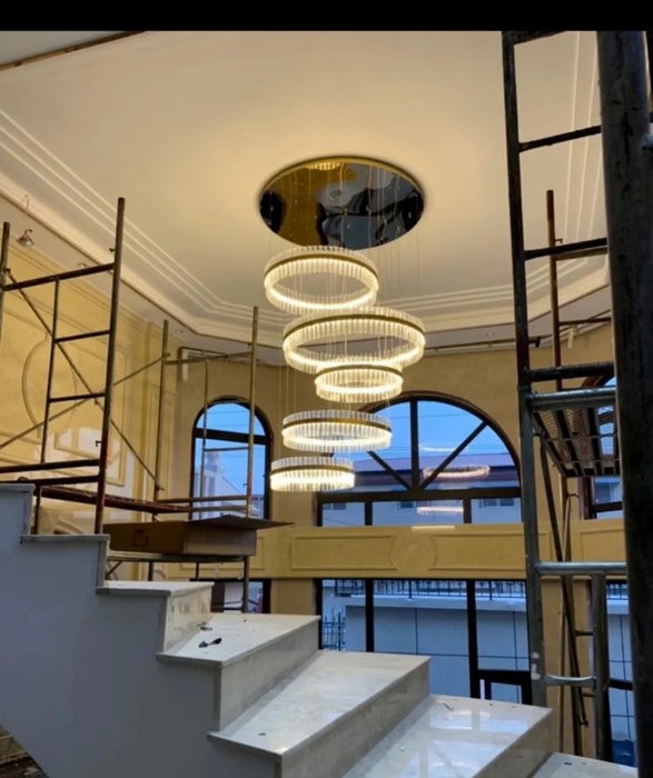 Villa Salon Avizesi Kristal Taşlı 