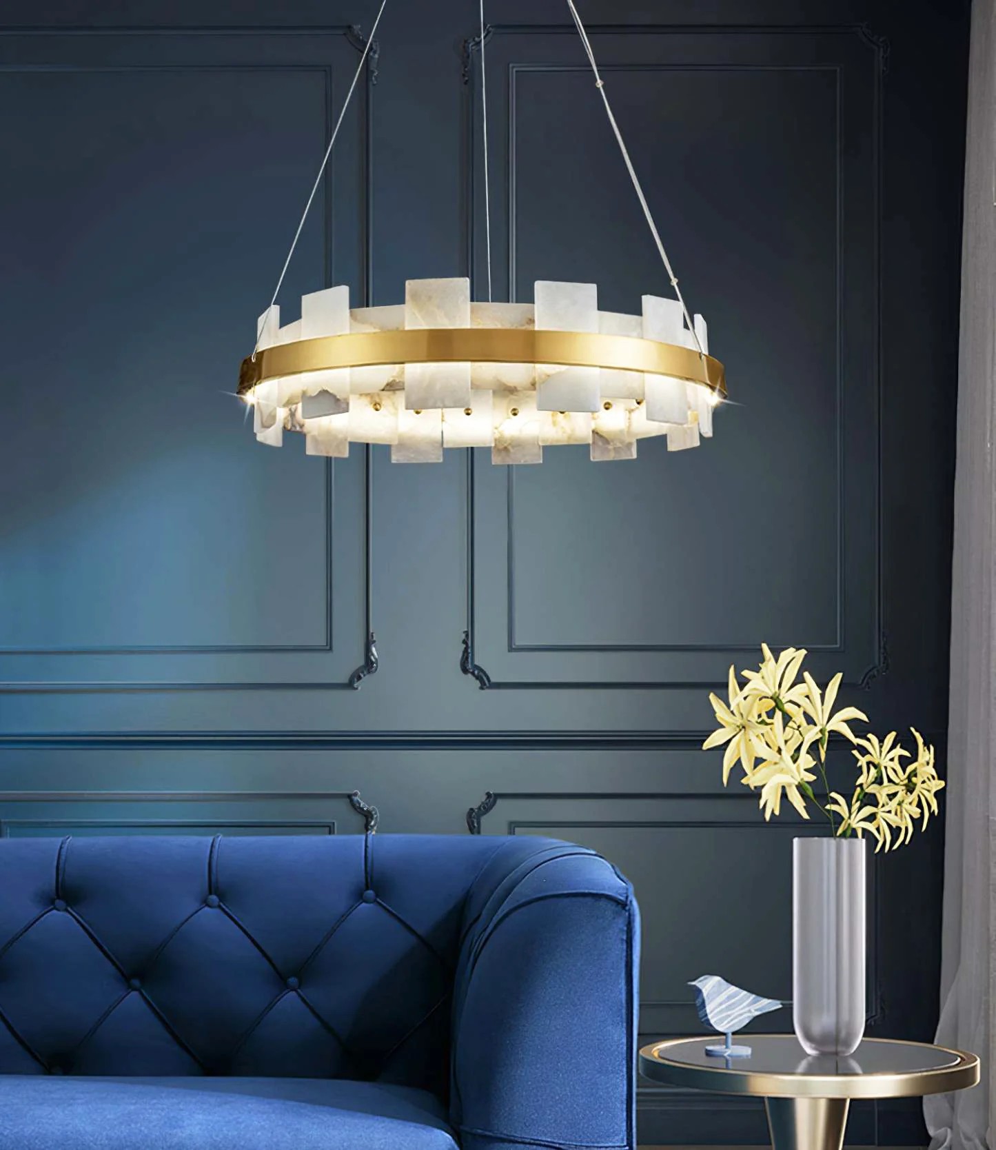 Modern Mermer Avize Salon ve Yemek Masası İçin Özel Tasarım