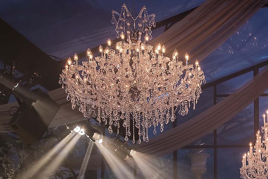 kristal taşlı restaurant avizeleri