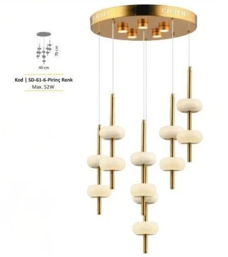 Salon İçin Mermer Avize  Güncel Lüks Avize Fiyatları SK1389