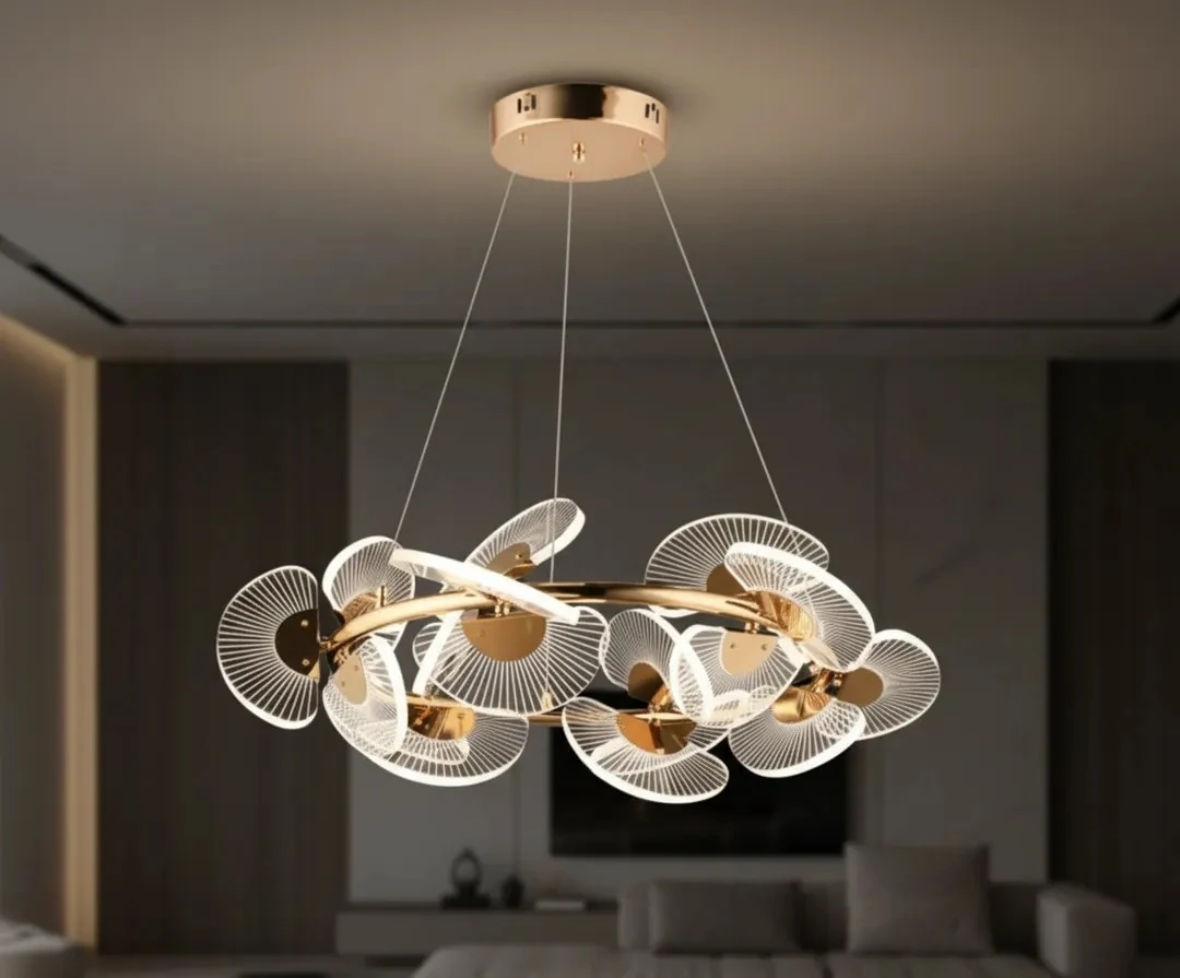 Lüks LED Salon Avizesi – Modern Işıltı ile Geniş Salonlara Özel Tasarım SK8988