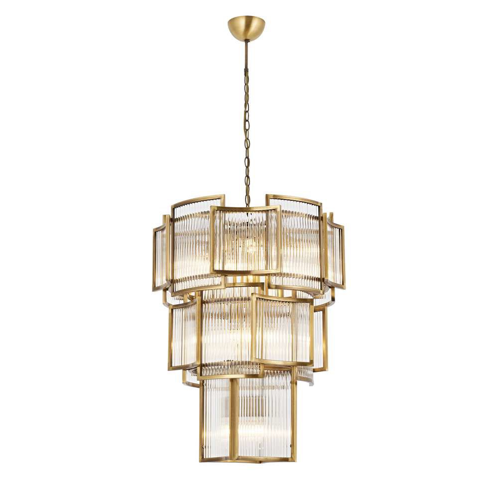 ZEBRA KRİSTAL CAMLI AVİZE GOLD RENK