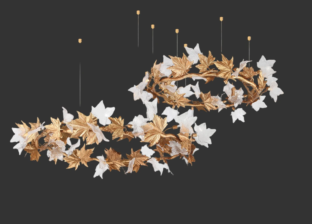 serip yaprak avize modelleri salon masa üstü avizeler 