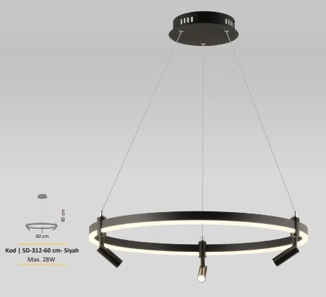 Salon ve Masa Üstü İçin  LED Avize  Lüks Aydınlatma SK5998