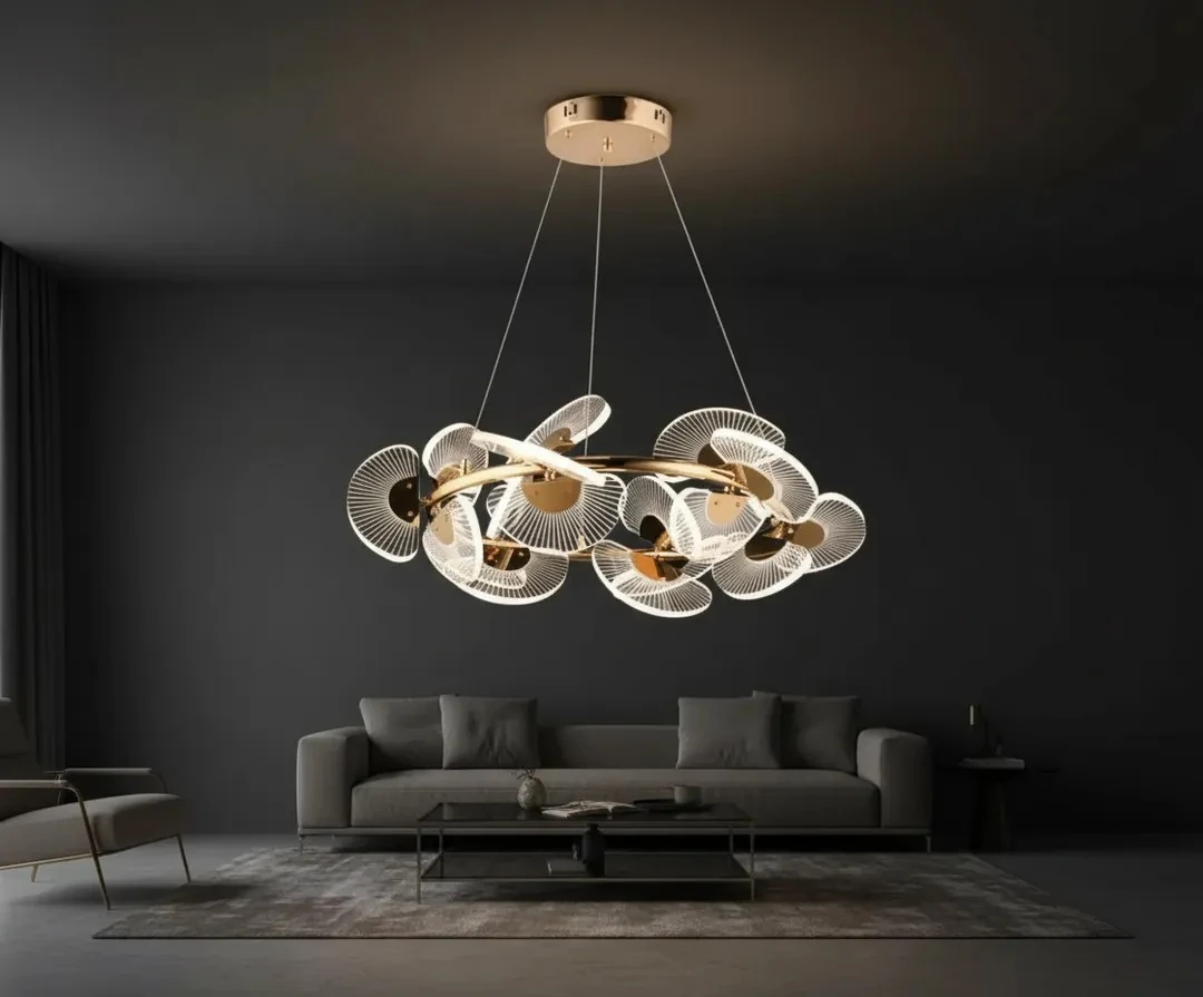 Lüks LED Salon Avizesi – Modern Işıltı ile Geniş Salonlara Özel Tasarım SK8988