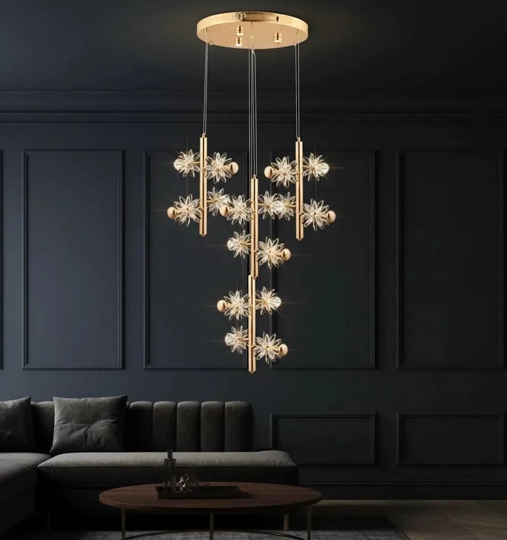 Kristal Taşlı Sarkıt Avize – Salon, Mutfak ve Koridorlara Lüks Dokunuş SK2089