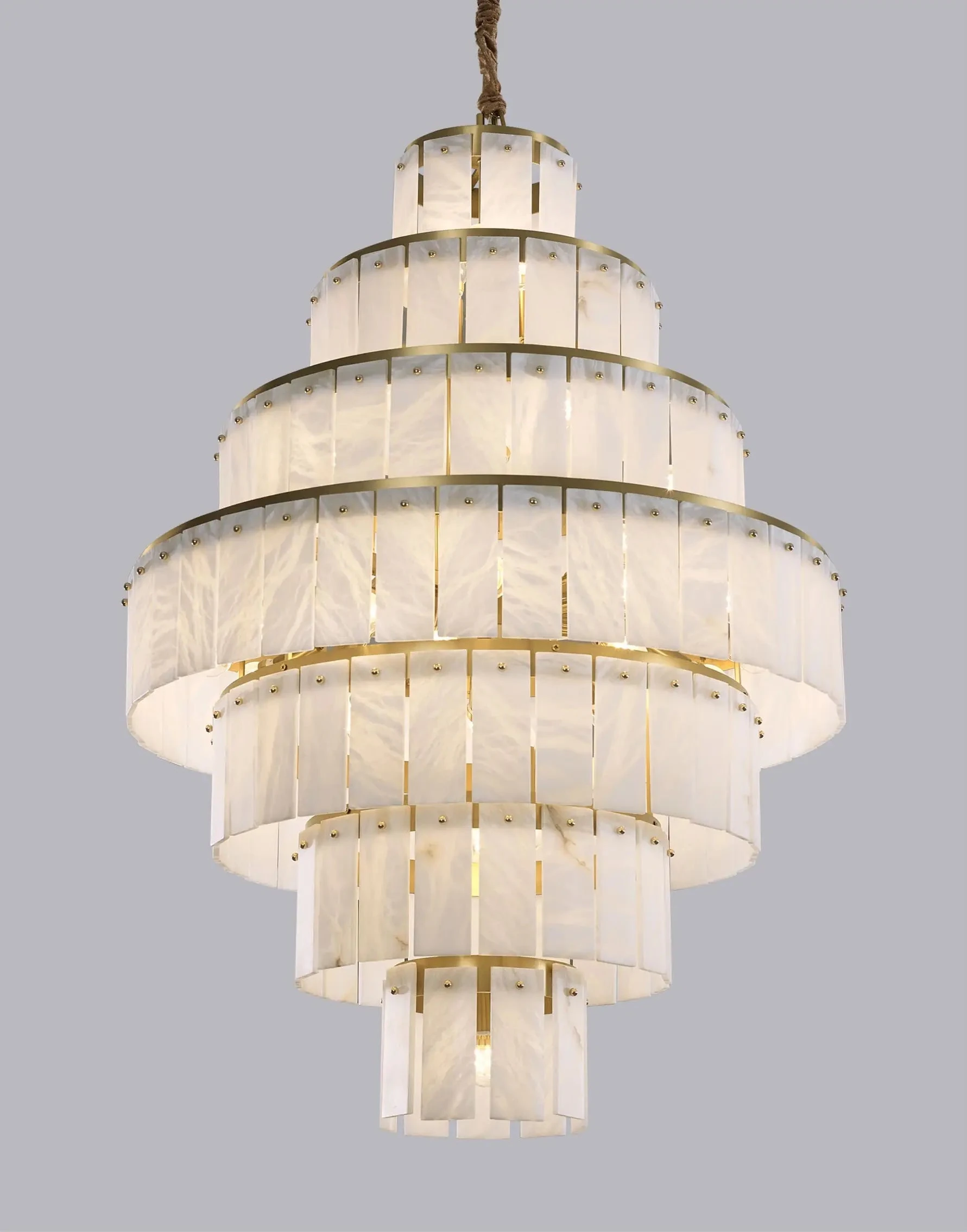 Modern Mermer Avize Galeri Boşluğu Aydınlatma 