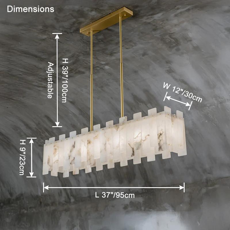Mermer Masa Üstü Avize 