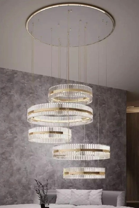 Villa Salon Avizesi Kristal Taşlı 