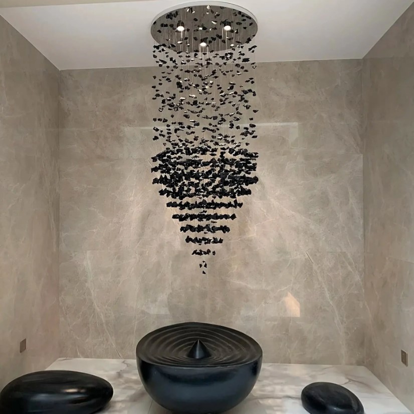 Villa Merdiven Boşluğu İçin Kristal Avize 