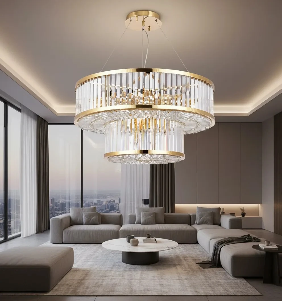 Büyük Avize Modelleri Villa Salon Aydınlatma 70x50 Cm SK1989