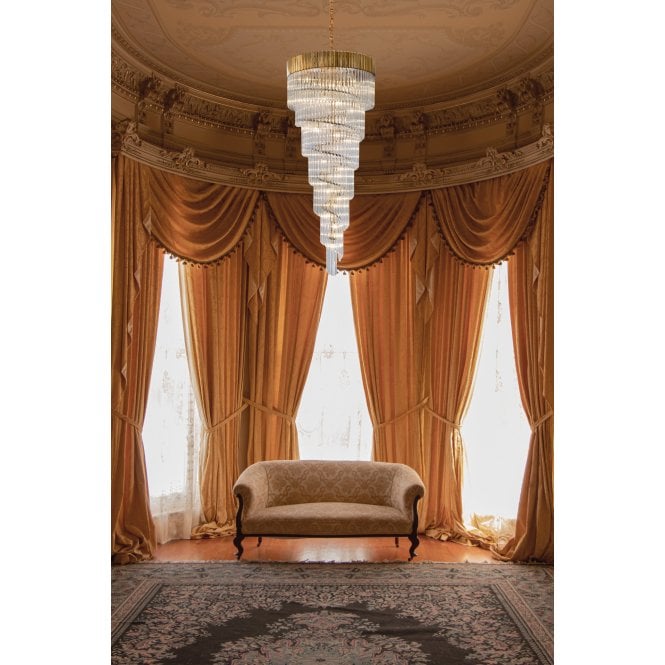 merdiven boşluğu avize  dubleks villa  aydınlatma kristal taşlı eskitme renk çap 60 cm SK10089