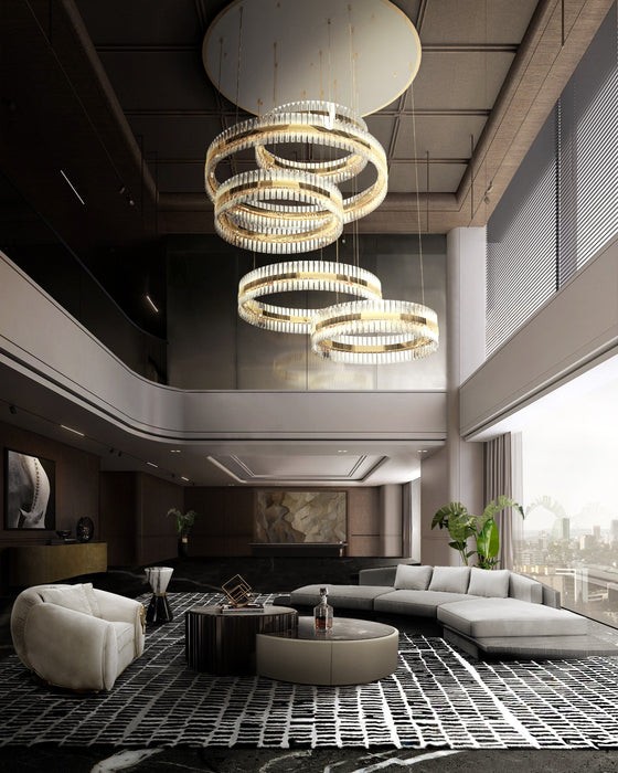 Villa Salon Avizesi Kristal Taşlı 