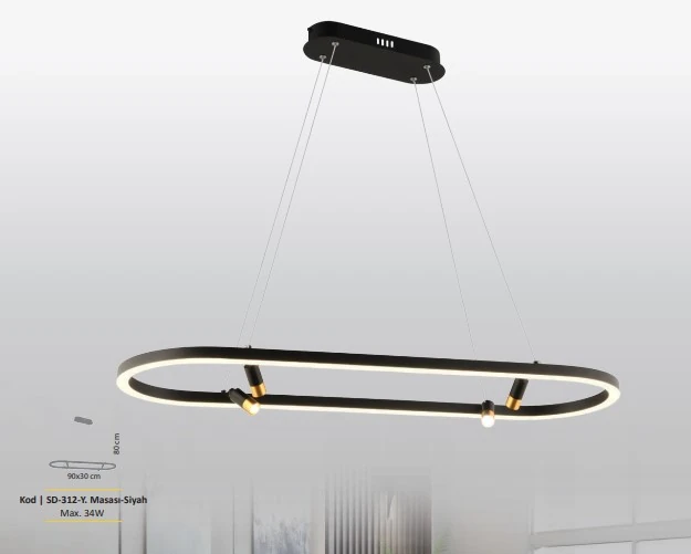 Salon İçin Lüks LED Masa Üstü Avize Modelleri SK5889