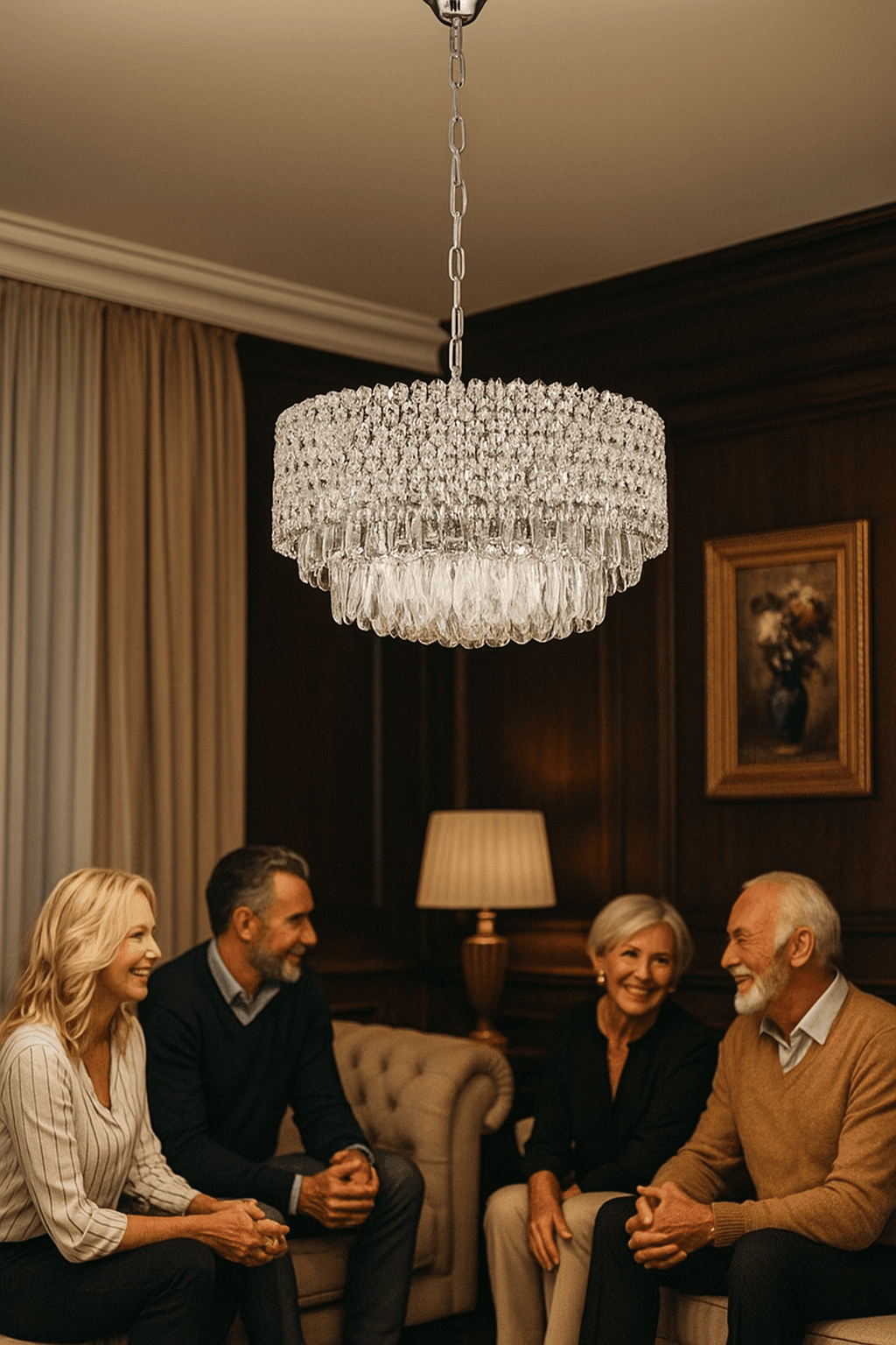 Salon kristal taşlı avize modelleri 