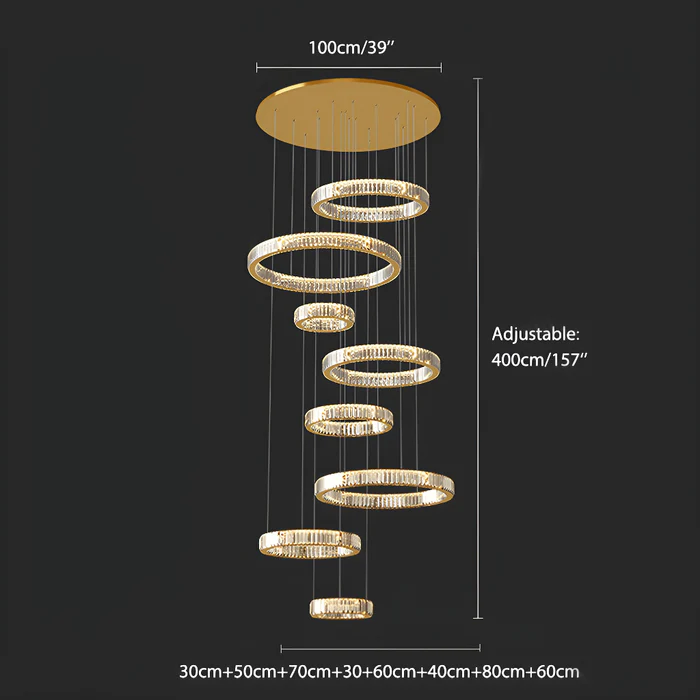 Galeri Boşluğu Sarkıt Avize Modern Villa Merdiven Avizesi