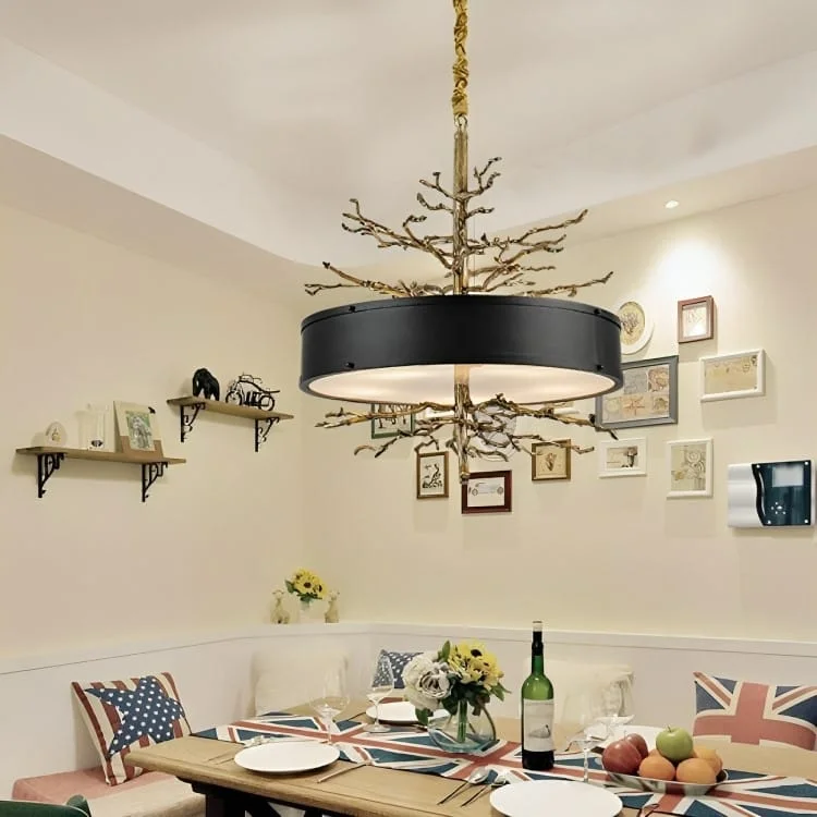 pirinç döküm şapkalı avize salon mutfak aydınlatma 