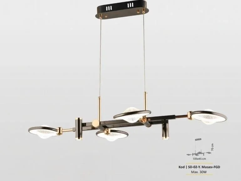 Mutfak Ada Masa Üstü Lüks Avize – LED Işığın Zarafeti SK1189