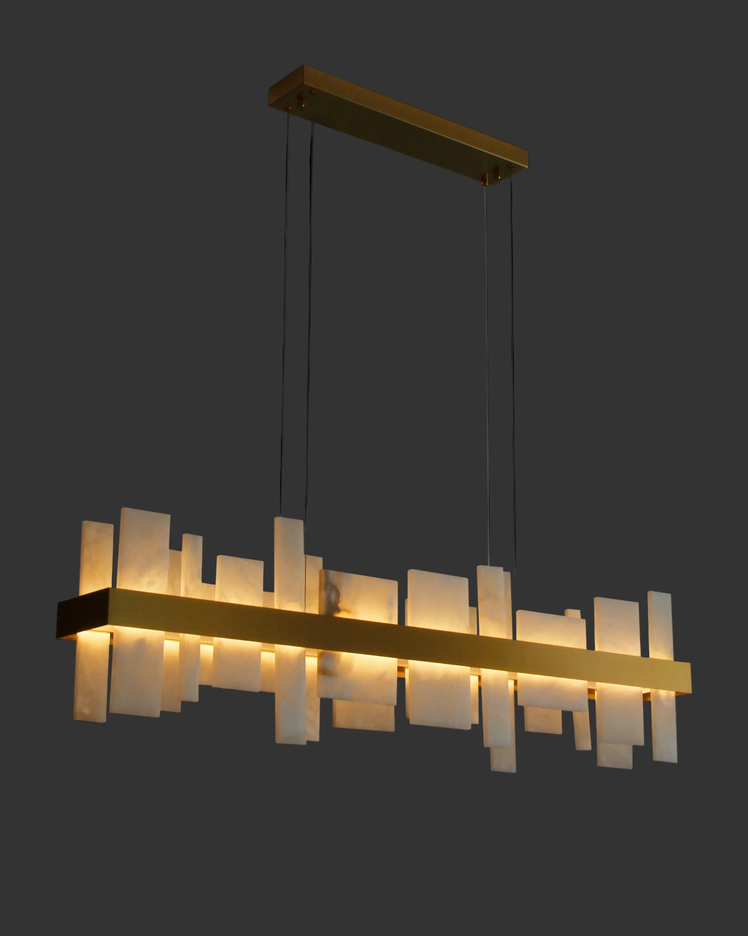 Mermer Yemek Masası Avizesi