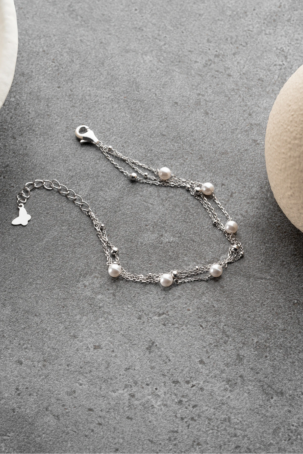 İnci Model Zincir Bileklik