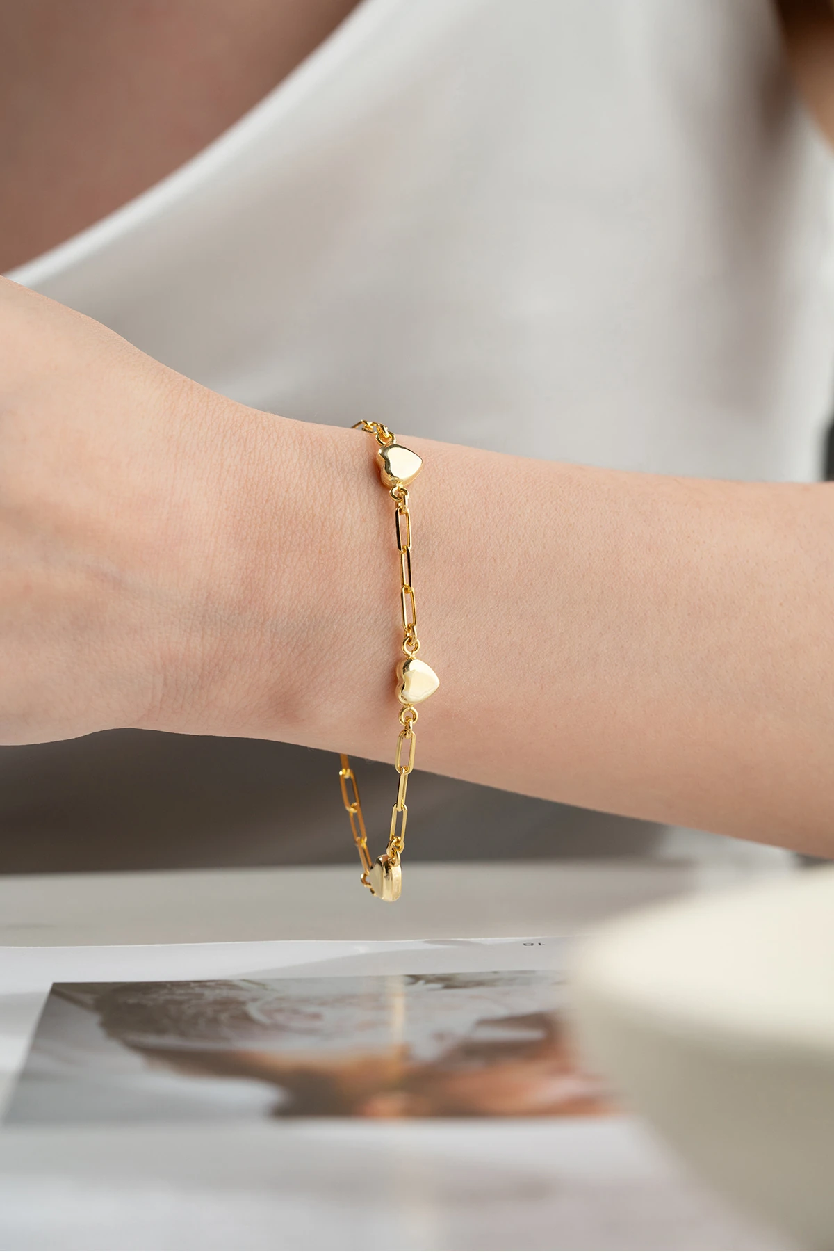 Kalpli Zincir Gümüş Bileklik