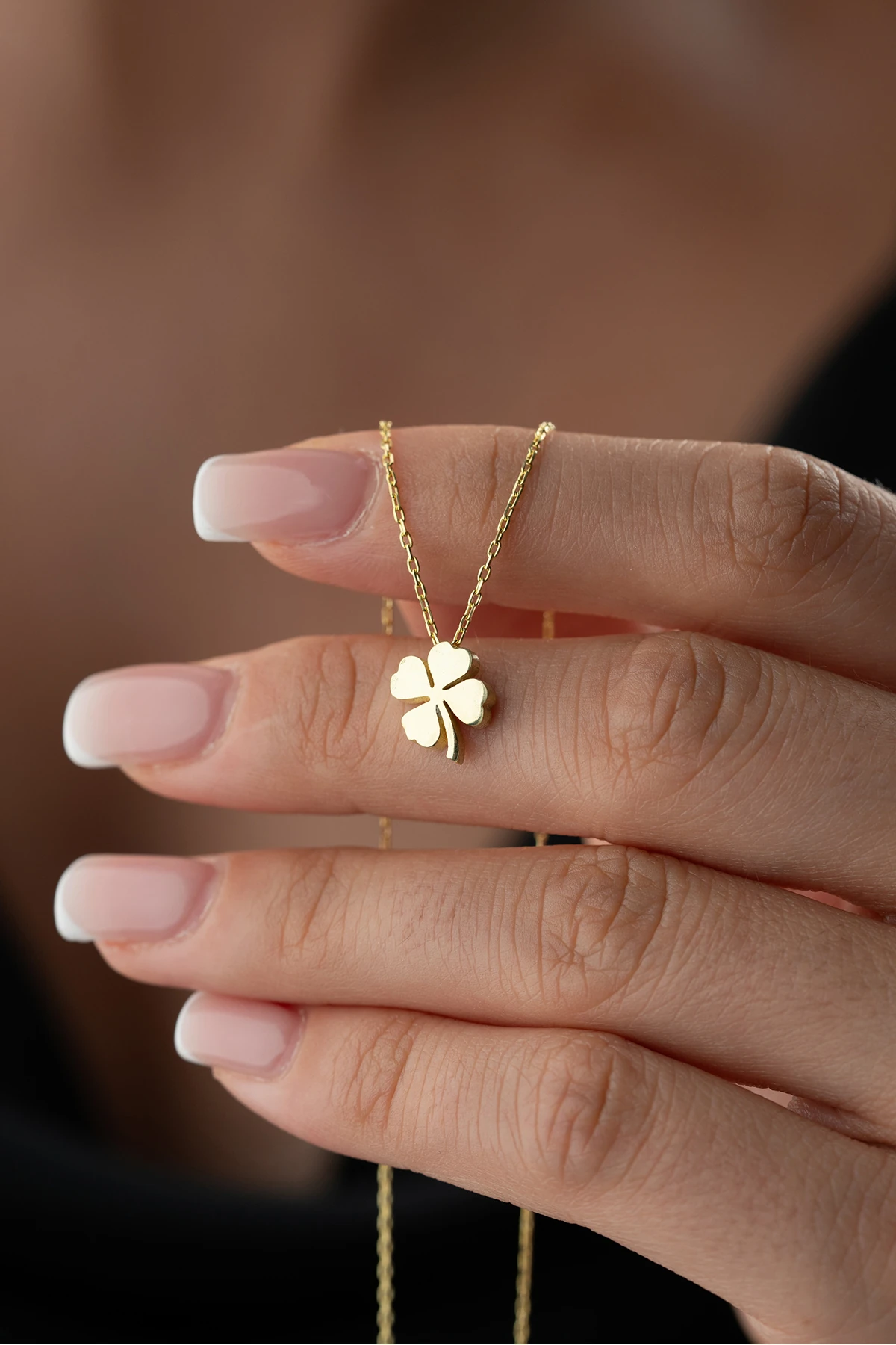 Yonca Gümüş Kolye