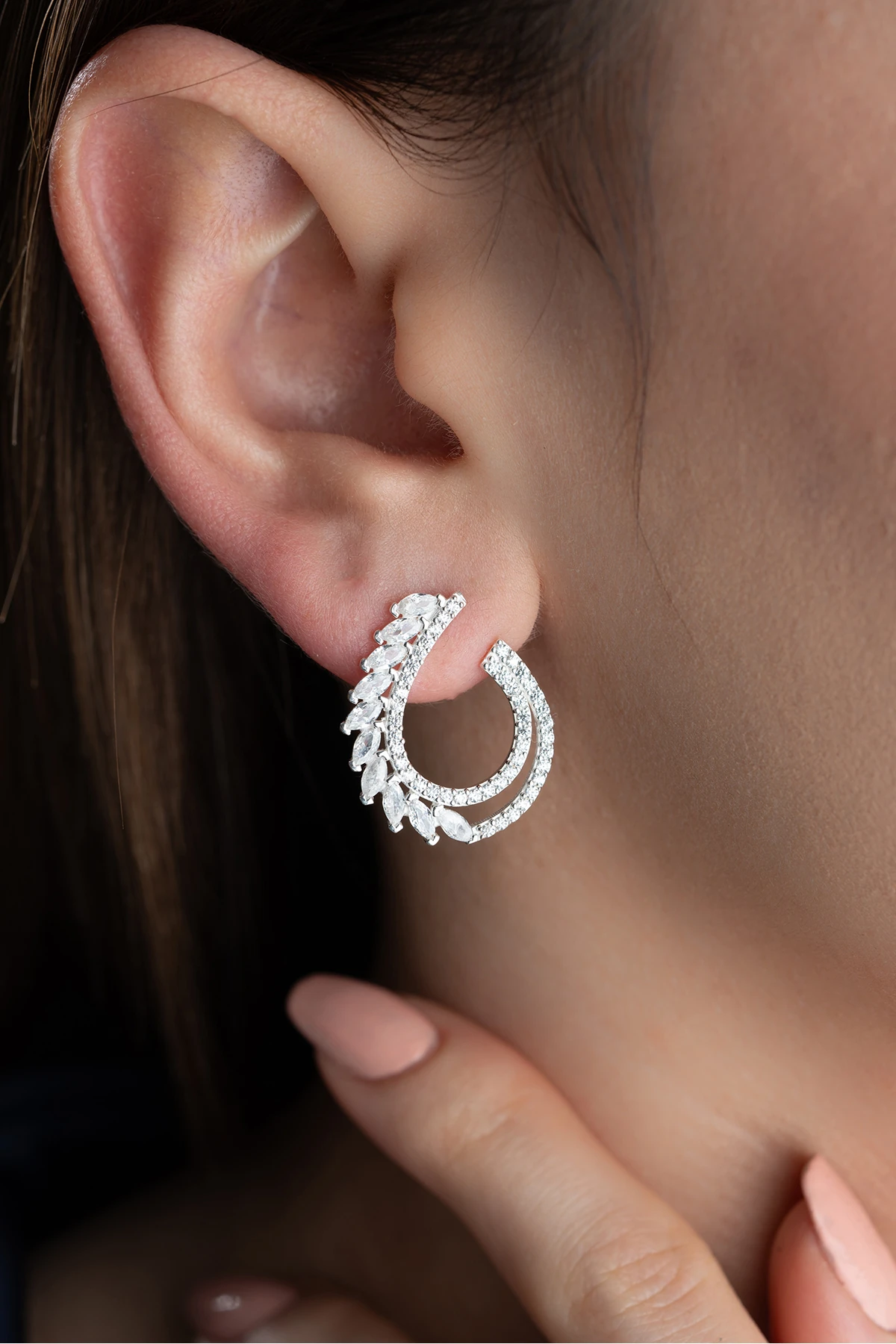 Baget Taşlı Gümüş Yüzük