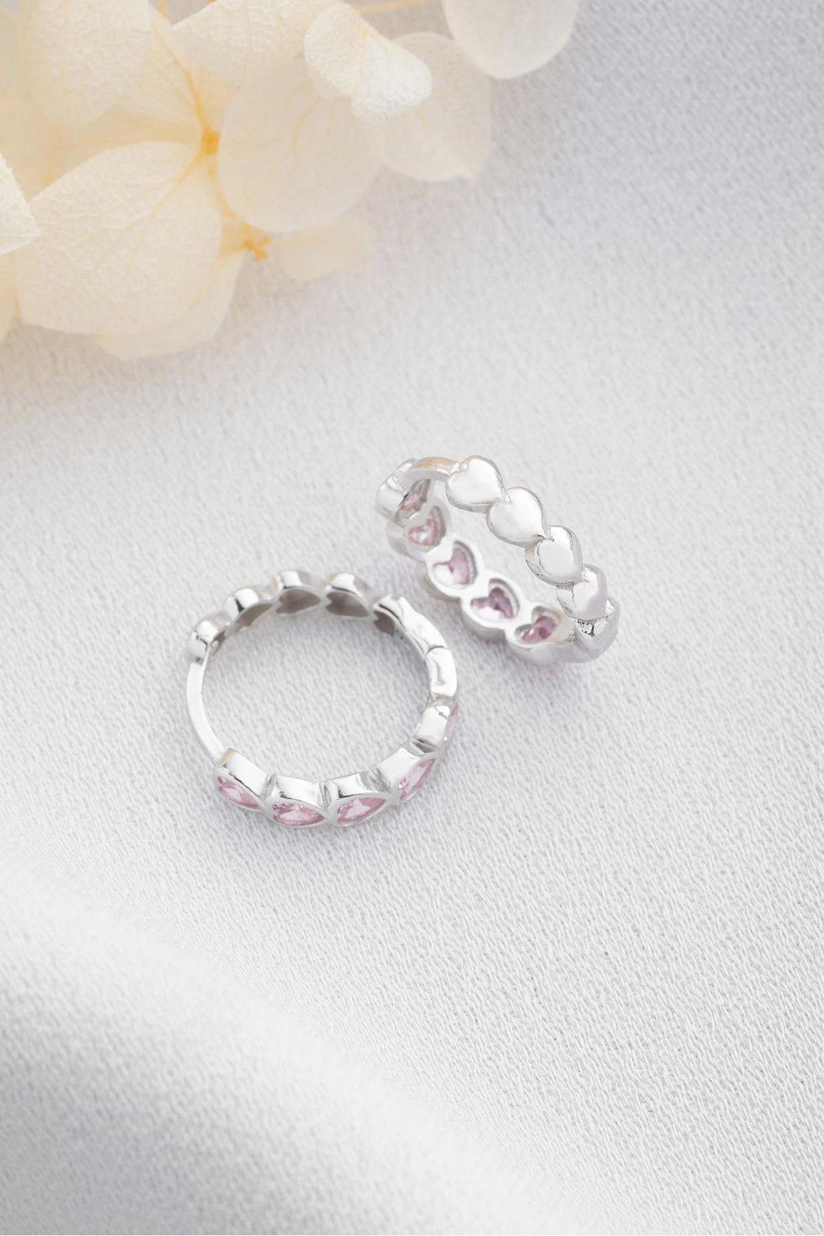 Pembe Kalpli Halka Küpe