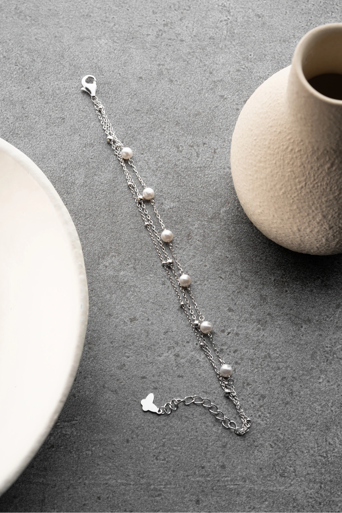 İnci Model Zincir Bileklik