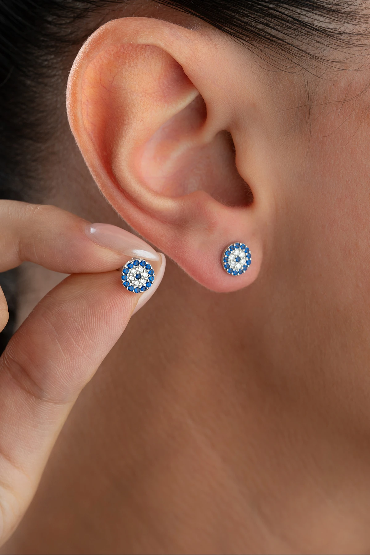 Nazar Boncuk Gümüş Küpe