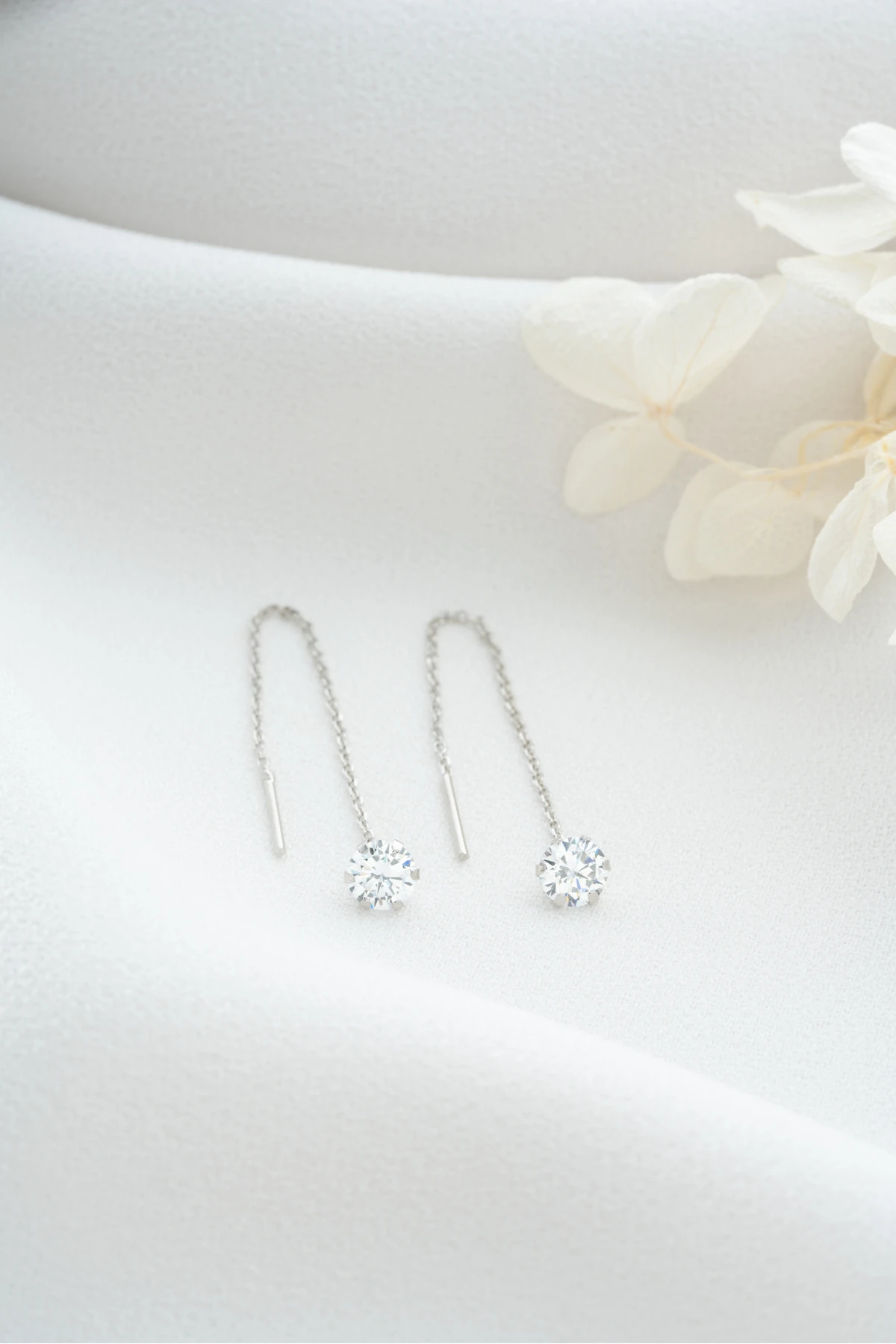 Tektaş Sallantılı Zincir Gümüş Küpe