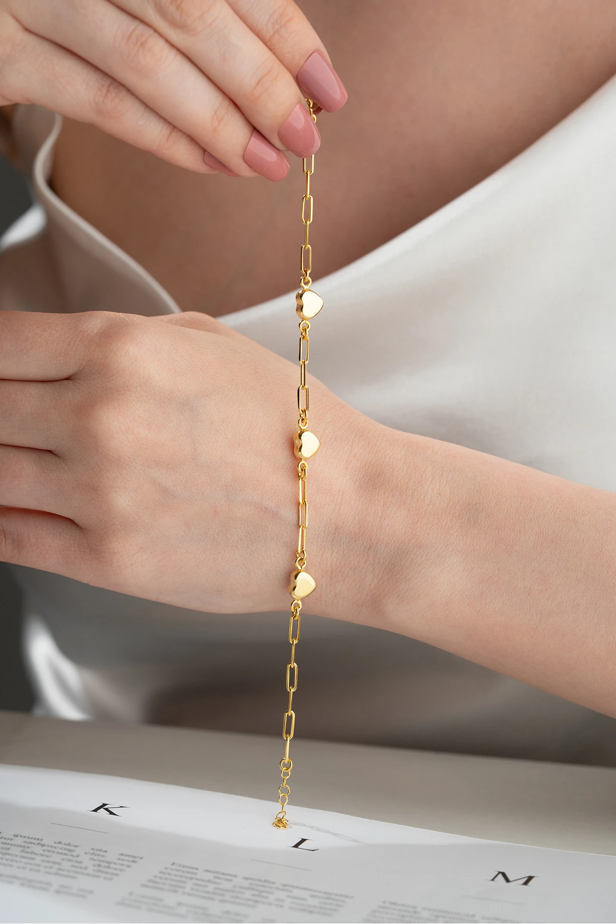 Kalpli Zincir Gümüş Bileklik