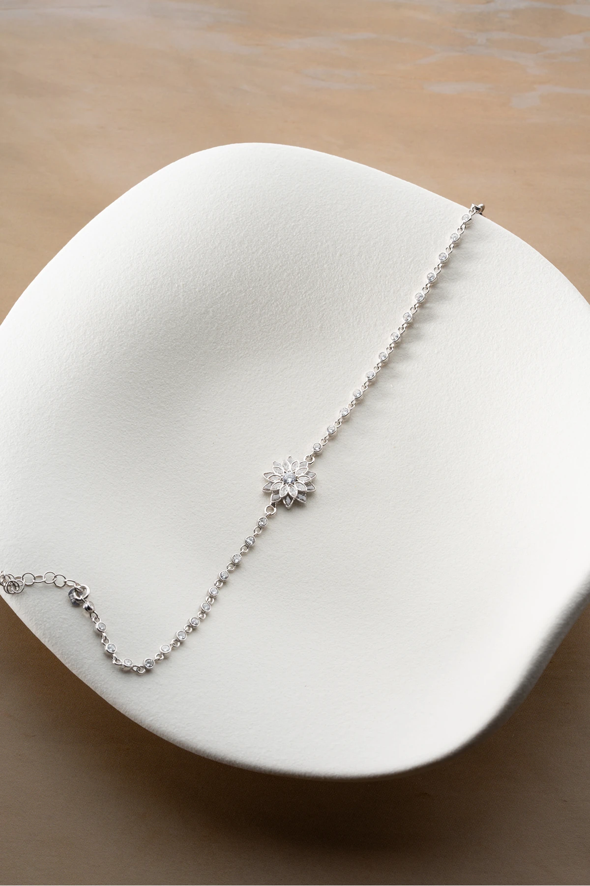 Lotus Çiçeği Gümüş Bileklik