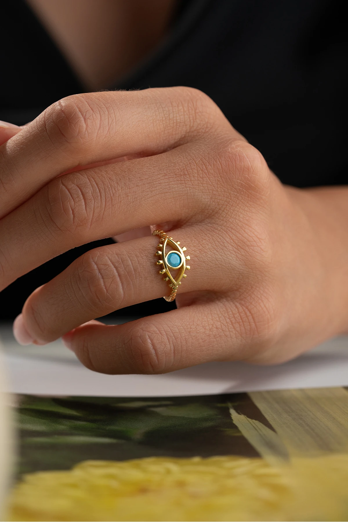 Göz Figürlü Gümüş Yüzük