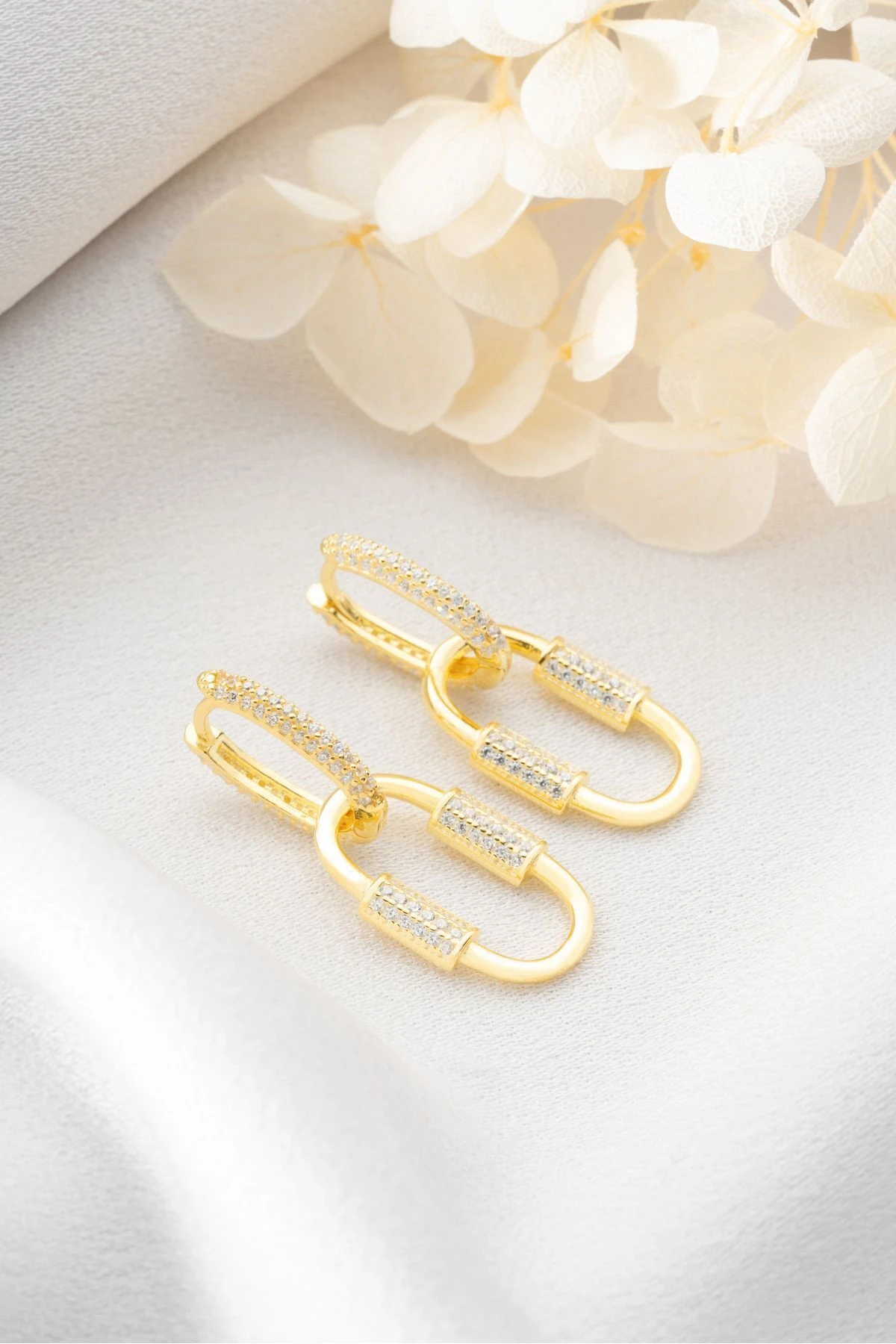 Kilit Halka Gümüş Küpe