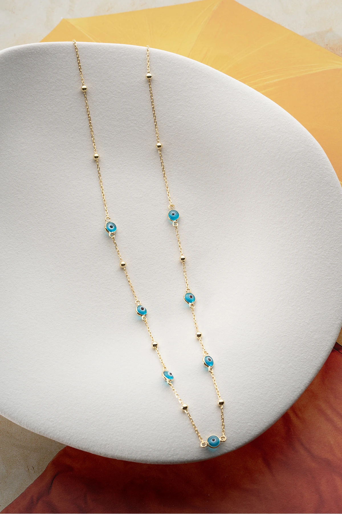 Nazar Boncuklu İnce Zincir Kolye