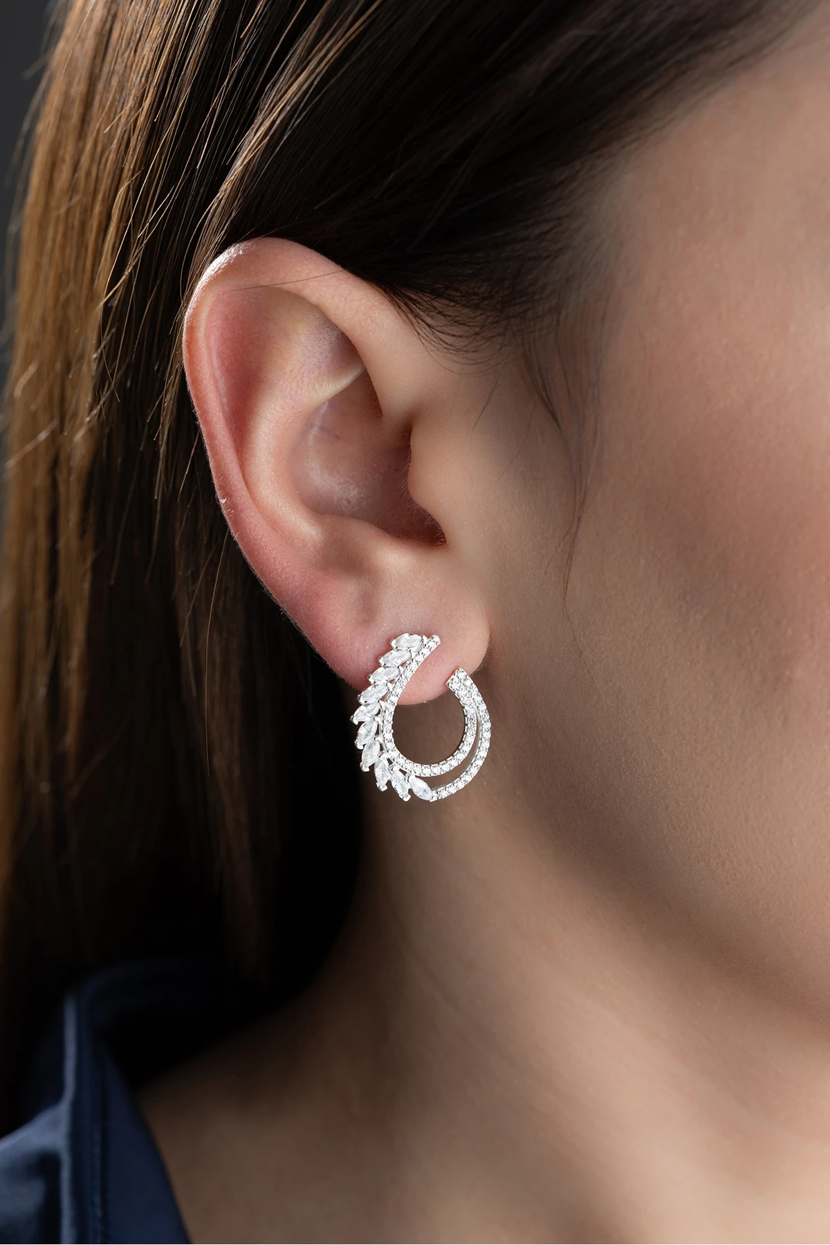 Baget Taşlı Gümüş Yüzük