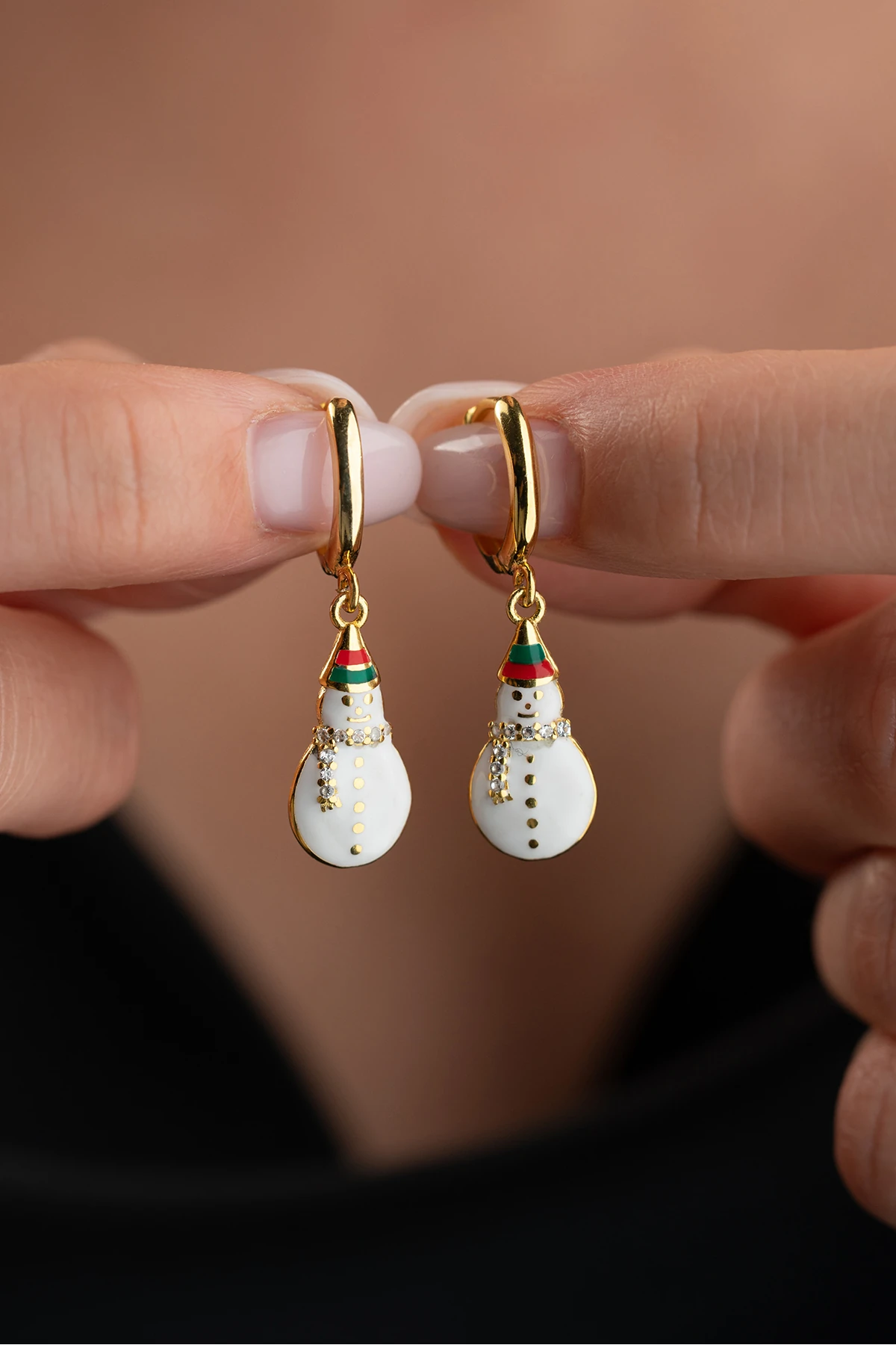 Kardan Adam Gümüş Küpe