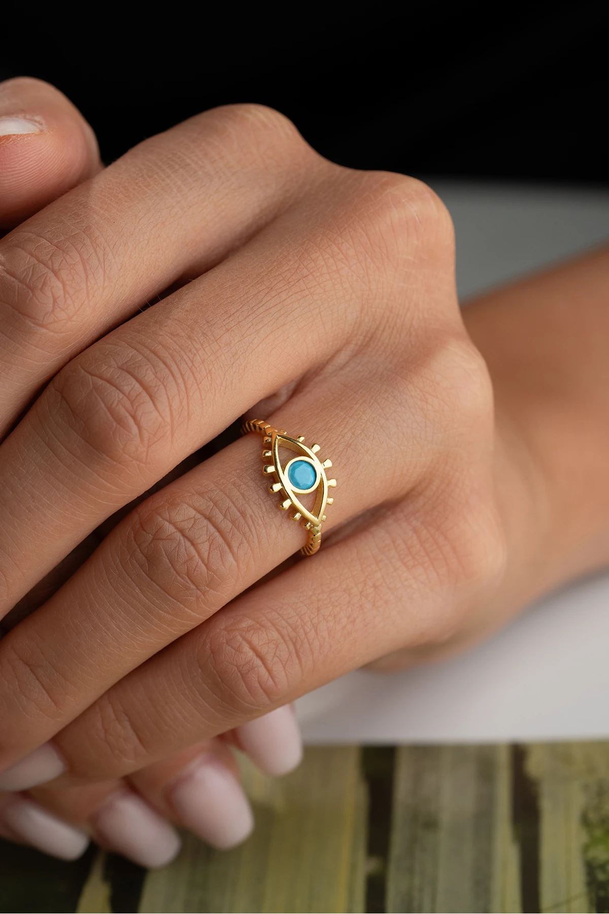 Göz Figürlü Gümüş Yüzük