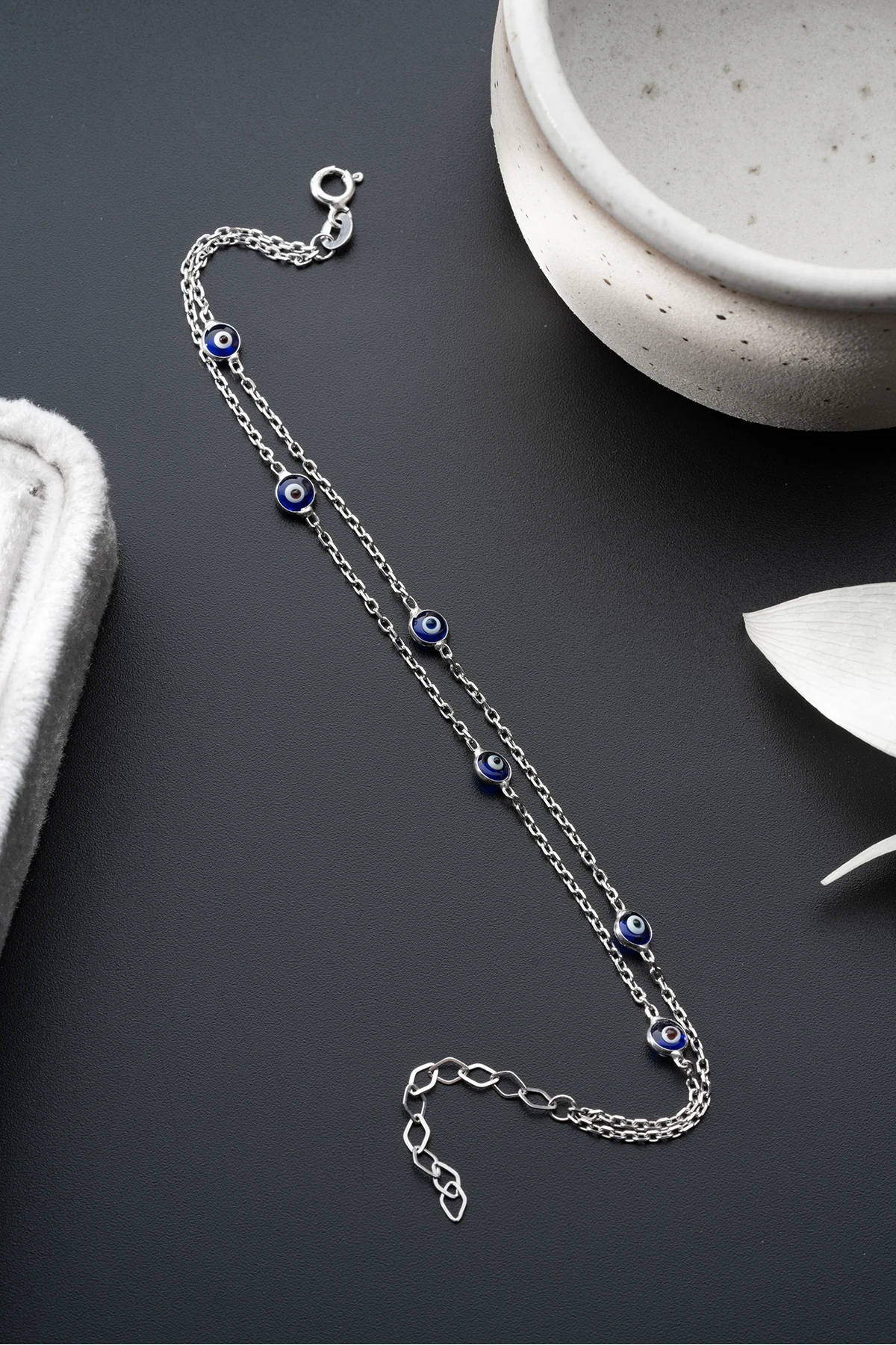 Çİft Zincir Nazar Boncuk Bileklik