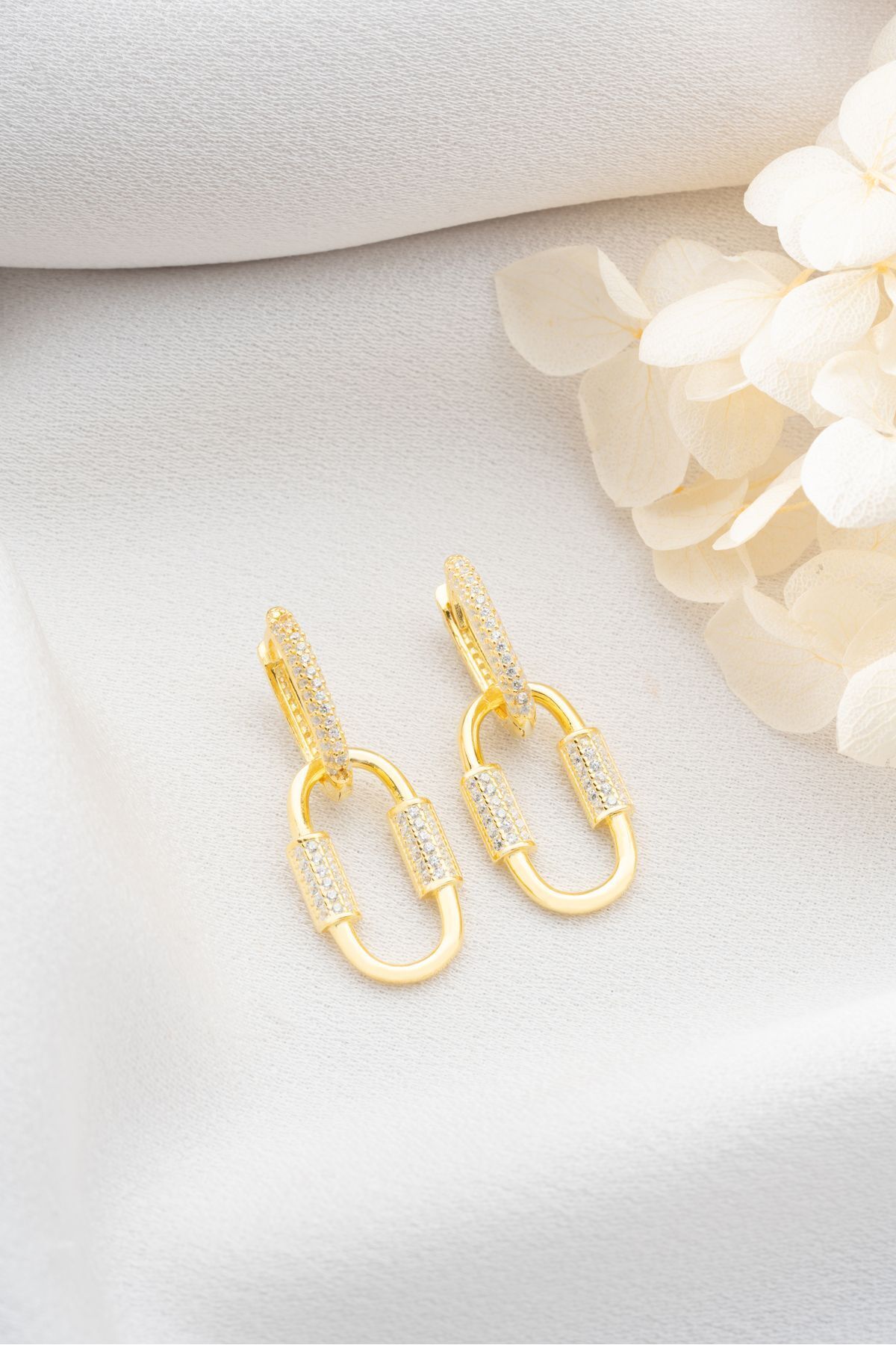 Kilit Halka Gümüş Küpe