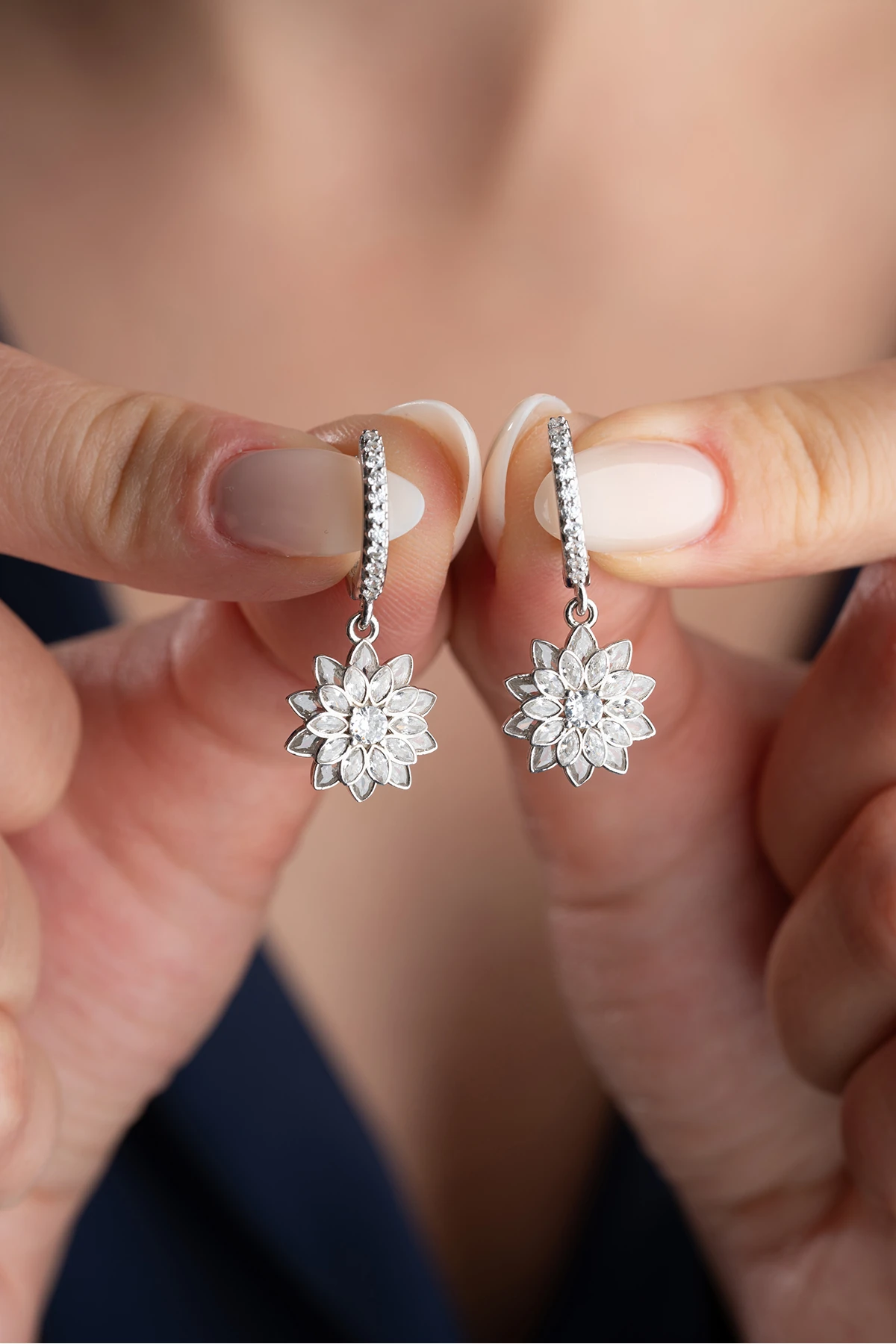 Lotus Gümüş Küpe