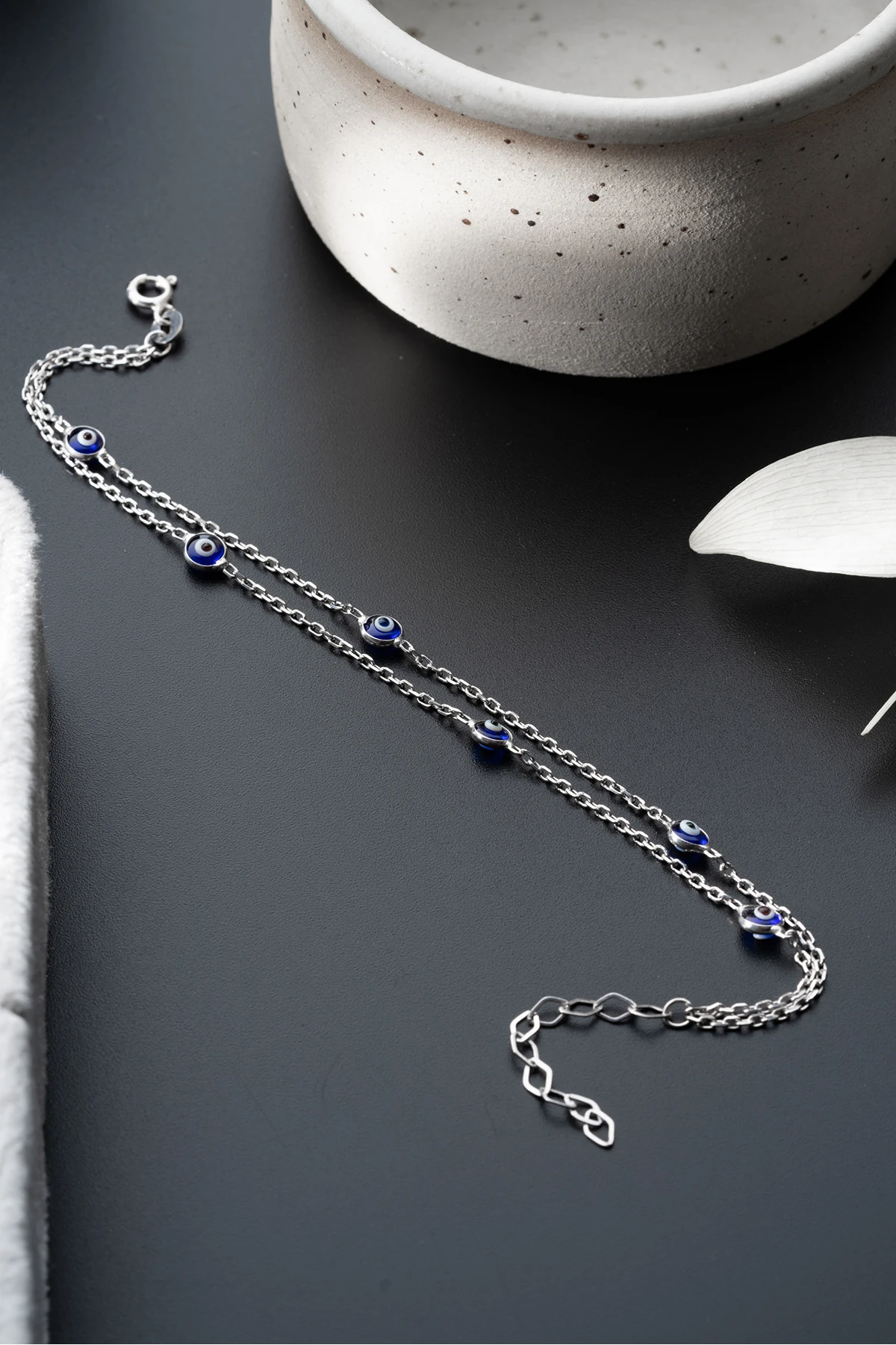 Çİft Zincir Nazar Boncuk Bileklik