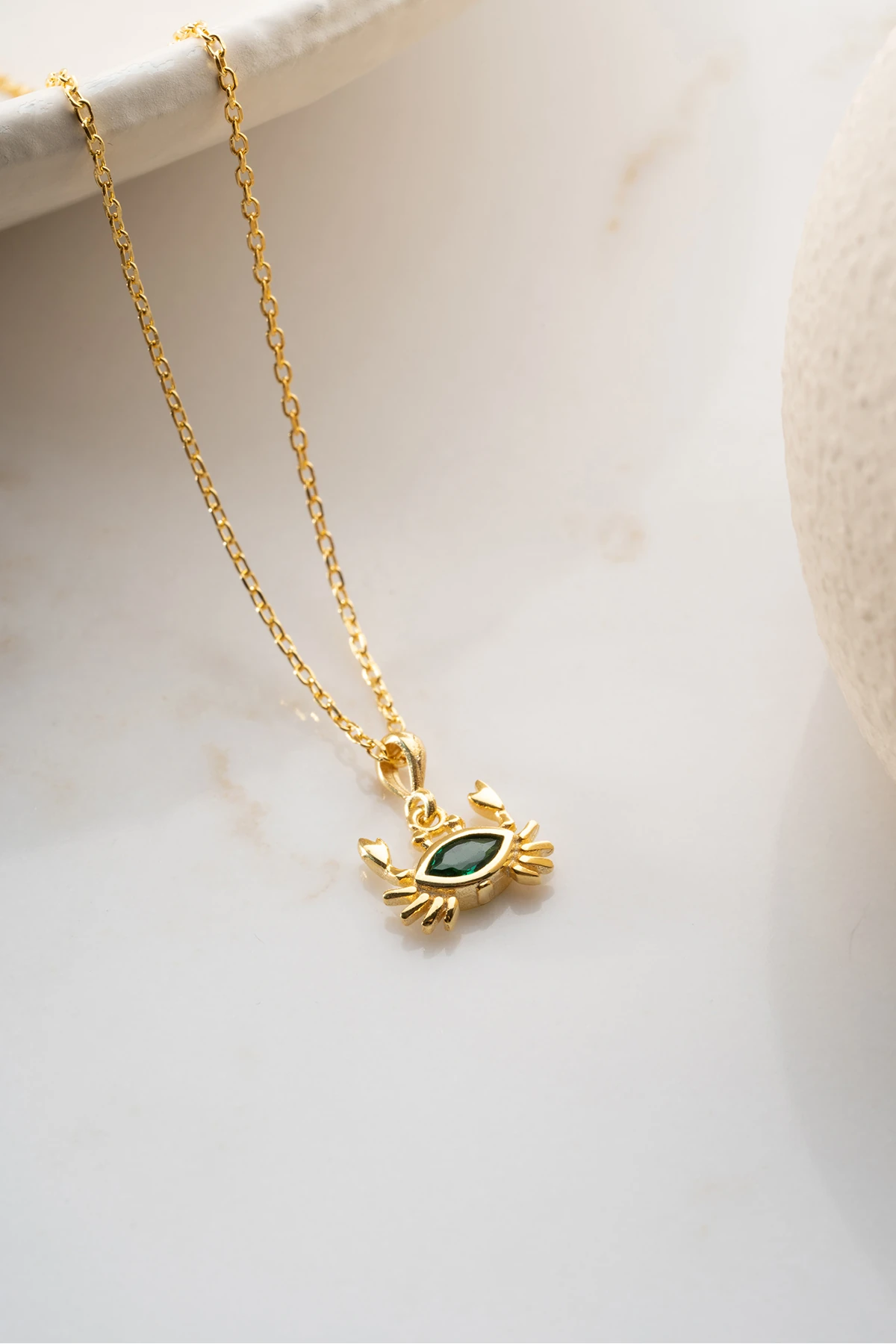 Yengeç Gümüş Kolye