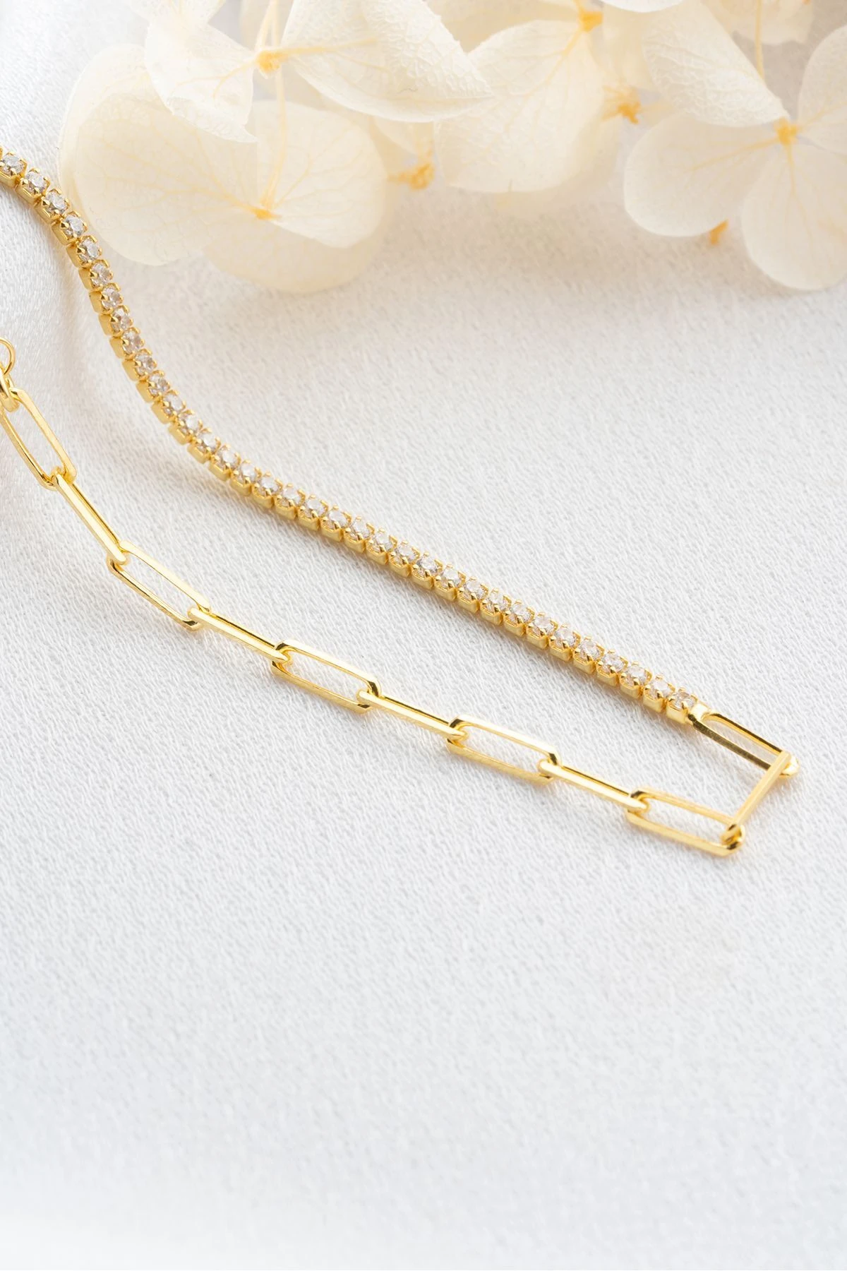 Su Yolu ve Ataş Zincir Gümüş Bileklik