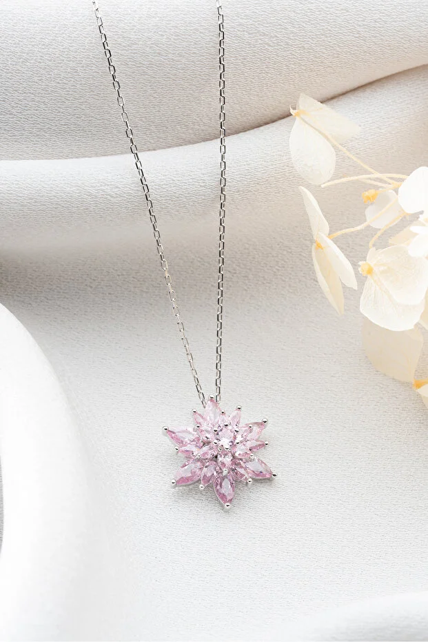 Buz Çiçeği Gümüş Kolye