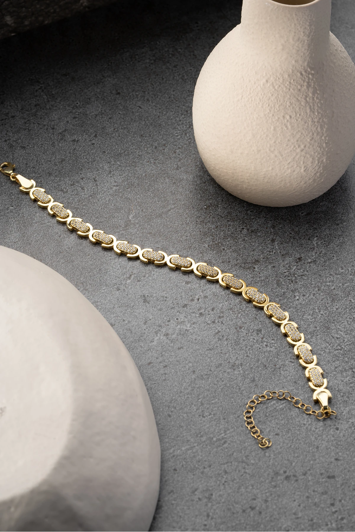 Oval Bağlantılı Zincir Bileklik