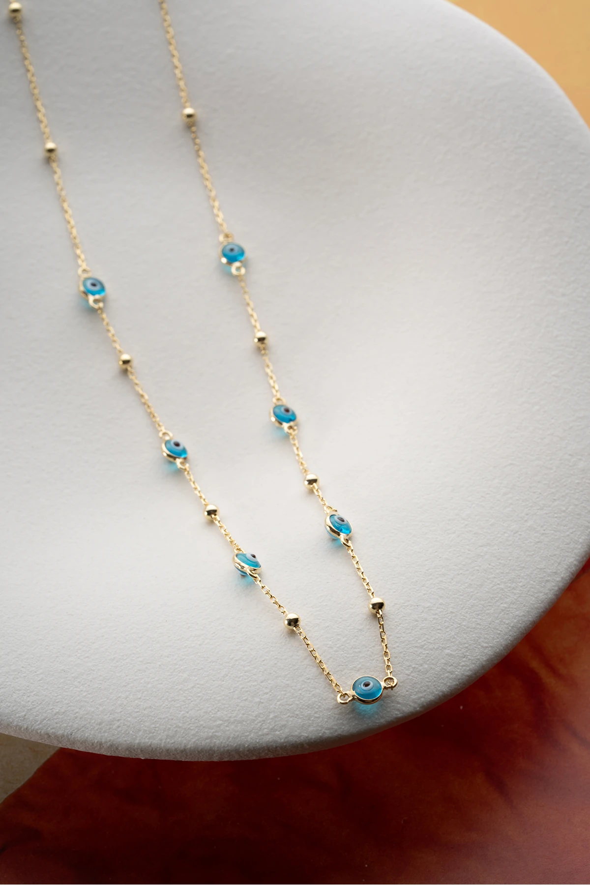 Nazar Boncuklu İnce Zincir Kolye